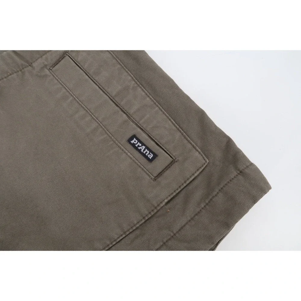 Prana Trembly‎ Vest Men's XL Brown Quilted Canvas Lined Outdoors Work Hike